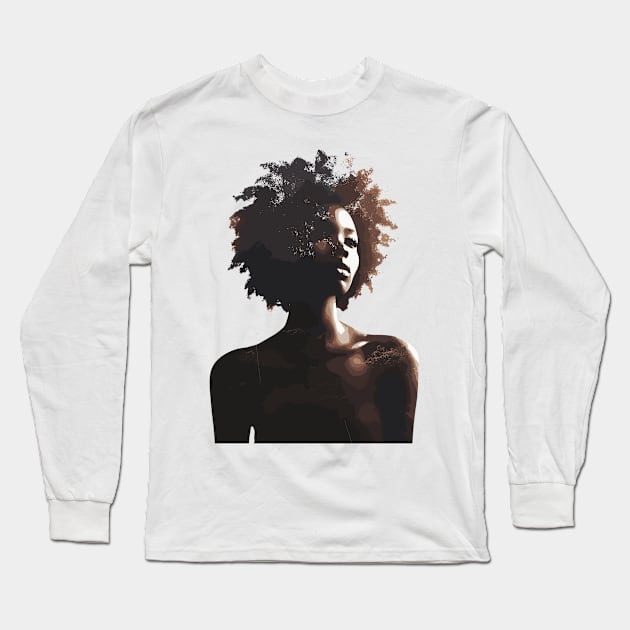 Afrocentric Woman Nature Long Sleeve T-Shirt by Graceful Designs